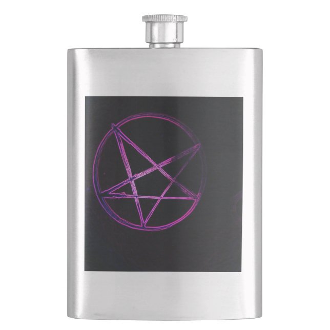 Flasque pentagramme violet yaie (devant)