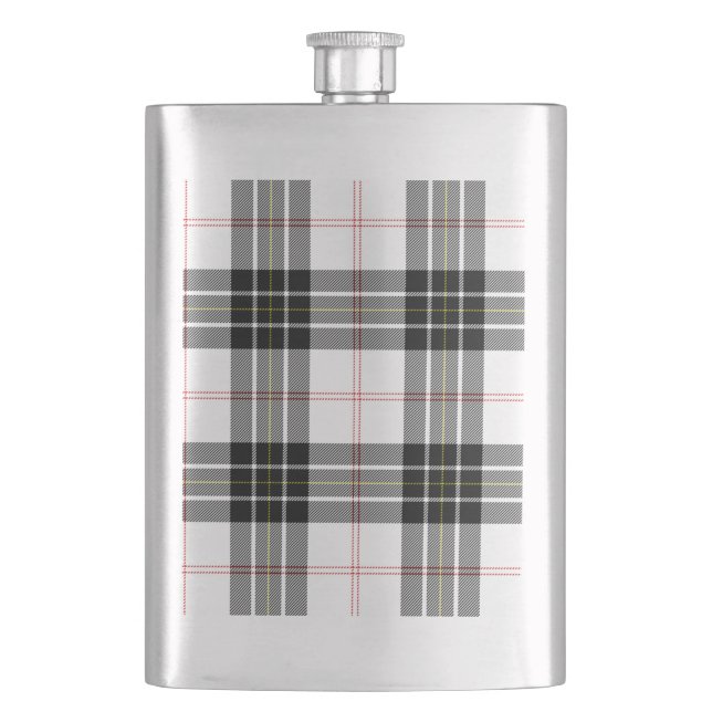 Flasque Pherson tartan noir blanc plaid (devant)