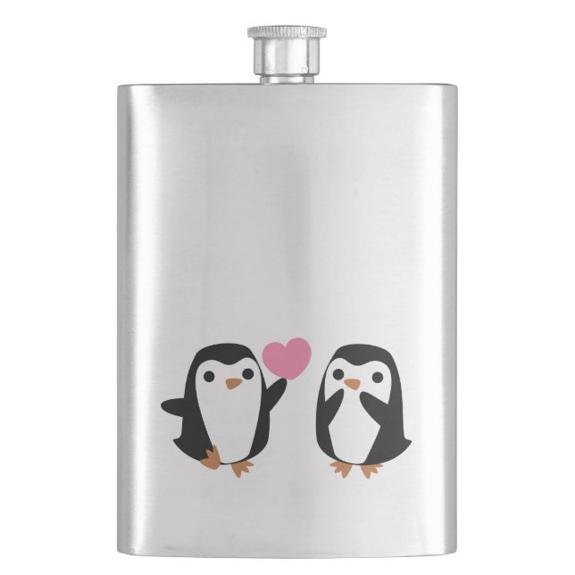 Flasque Pingouins dans l'amour (devant)