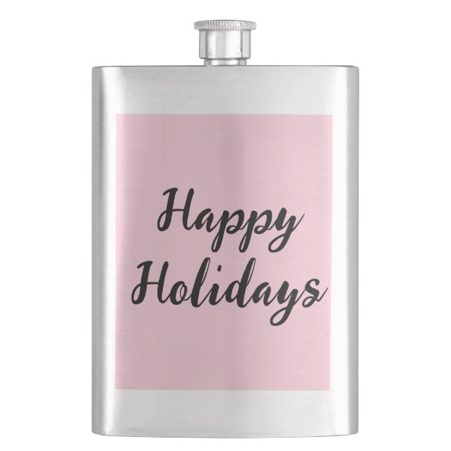 Flasque Pink pastel joyaux vacances Noël stylet simple (devant)