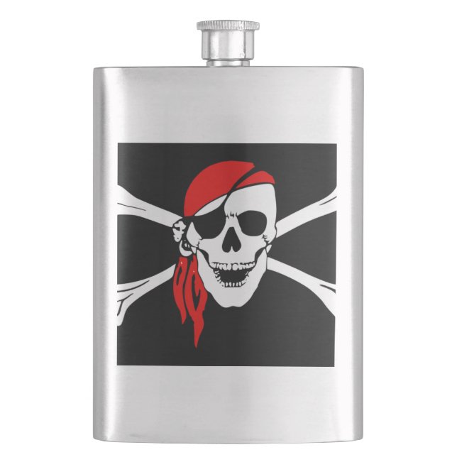 Flasque Pirate Crâne et os croisés (devant)
