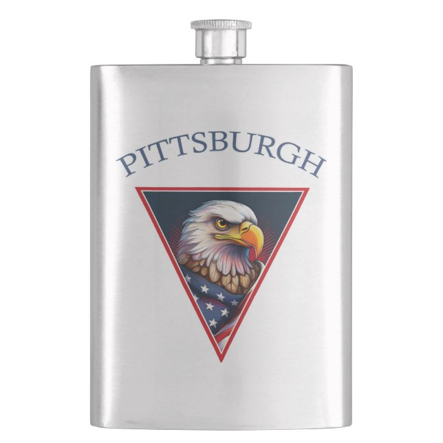 Flasque Pittsburgh American Bald Eagle (devant)