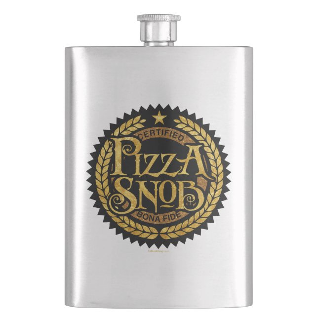 Flasque Pizza Snob - amusant amateur de pizza (devant)