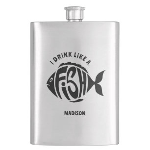 Flasque Poisson de nom personnalisé