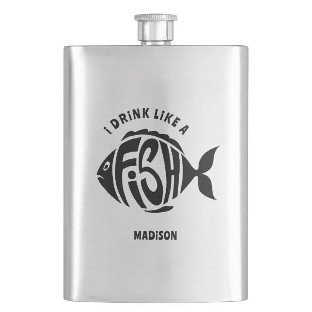Flasque Poisson de nom personnalisé (devant)