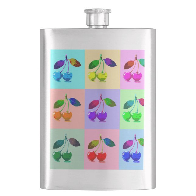 Flasque Pop Art Cherry Motif (devant)