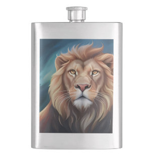 Flasque Portrait Art numérique Lion-56556