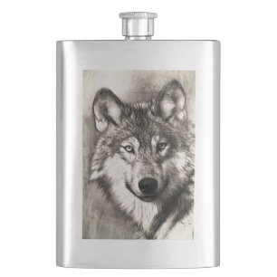 Flasque Portrait de loup