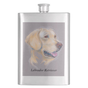 Flasque Portrait jaune de labrador retriever