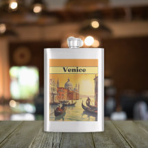 Poster Vintage voyage Venice, Italie