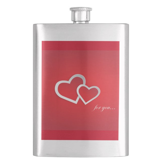 Flasque Pour vous Valentine's Day Hearts Design-21987 (devant)