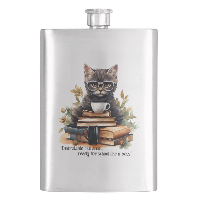 Flasque Prêt Pour L'École Comme Un Patron (devant)