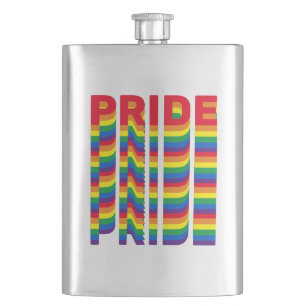 Flasque Pride lgbt lgbtq queer gay arc-en-ciel rétro motif