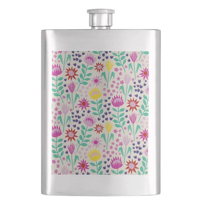 Flasque Protea Floral Block Imprimer Lampes Millefleur (devant)