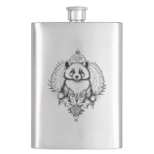 Flasque Red Panda Wild Animal Nature Illustration Art Tatt