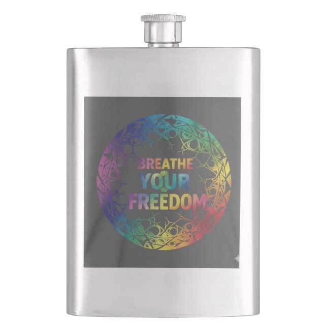 Flasque Respirez votre liberté – Pleine conscience inspira (devant)