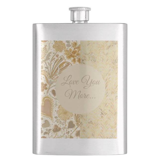 Flasque Romantique, Saint-Valentin, Je t'aime plus (devant)