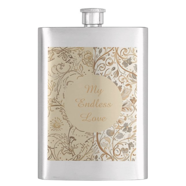 Flasque Romantique, Saint-Valentin, Mon Amour Infini, Luxe (devant)