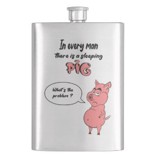 Flasque Ronchon le cochon