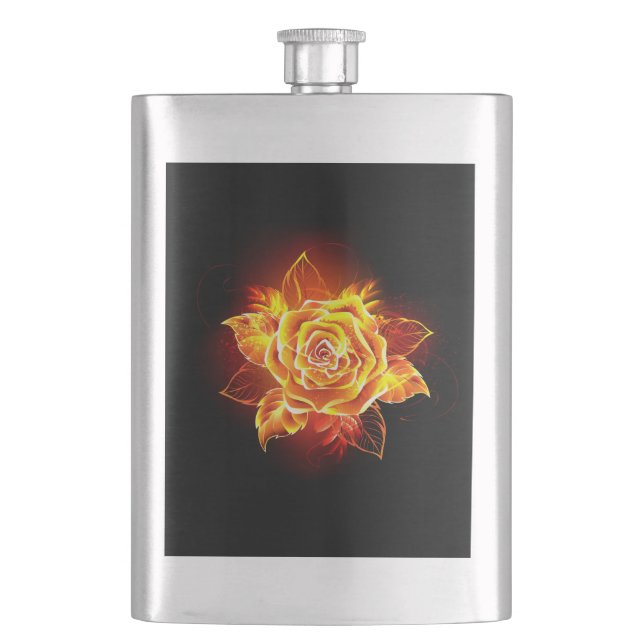 Flasque Rose de feu en fleurs (devant)