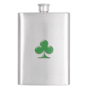Flasque Saint Patrick's Day Irlandais Green Clover Shamroc