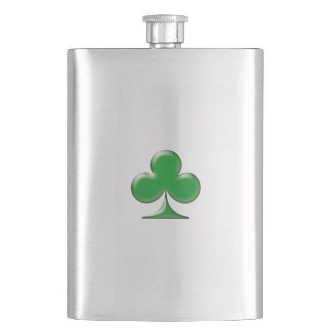 Flasque Saint Patrick's Day Irlandais Green Clover Shamroc (devant)