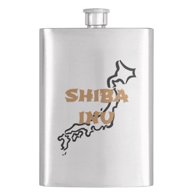 Flasque schéma de shiba inu japon (devant)