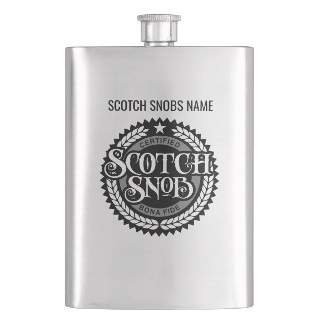 Flasque Scotch Snob - drôle de buveur de whiskey (devant)