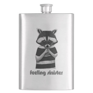 Flasque Sentiment de sinistre drôle Raccoon