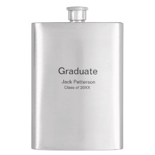 Flasque simple diplôme minimal ajouter nom classe moderne
