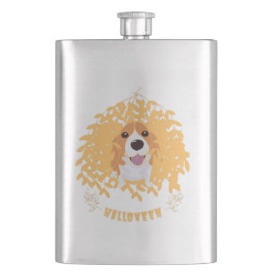 Flasque Simple Elegant Mignonne mon chien et halloween