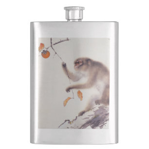 Flasque Singe dans un arbre de kaki