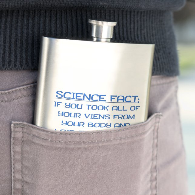 Flasque SlipperyJoe's drôle dire science fait bleu remov (En situation)