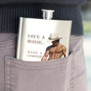 Flasque SlipperyJoe's sauve cheval monter chapeau de cowbo