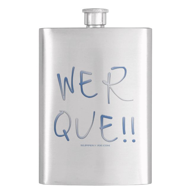 Flasque SlipperyJoe's werque mot manuscrit dire phras (devant)