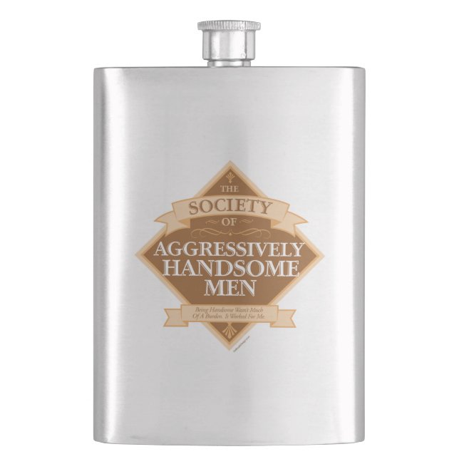Flasque Société des hommes agressivement beaux (devant)