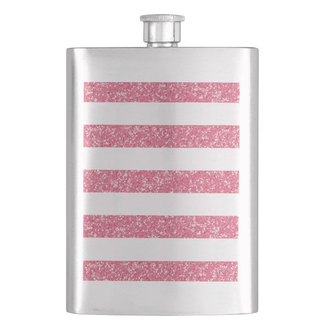 Flasque Sparkle Parties scintillant Look Stripes Classic F (devant)