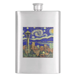 Flasque Starry Night Seattle Washington