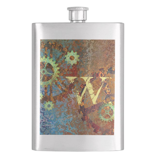 Flasque Steampunk Rousty Horaires de montage (devant)