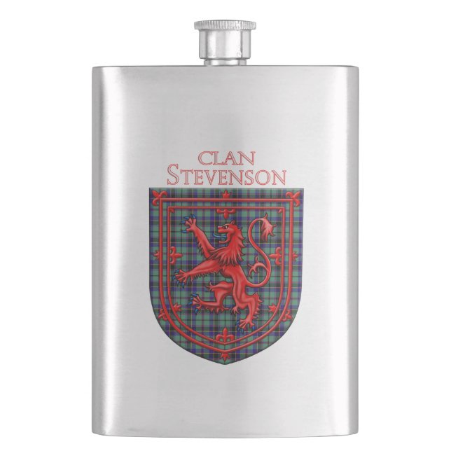 Flasque Stevenson Tartan Scottish Plaid Lion Rampant (devant)