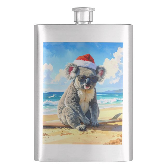 Flasque Sun et Surf Koala Santa Hat (devant)