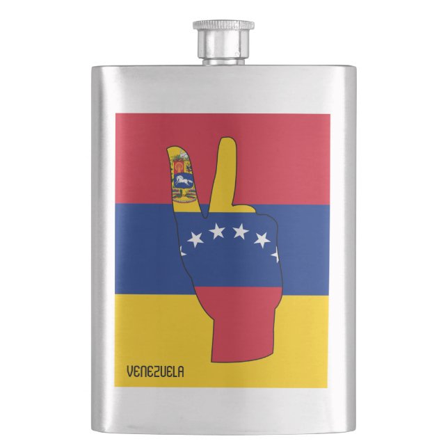 Flasque SYMBOLE DE LA Victoire DU Drapeau DU Venezuela Pat (devant)