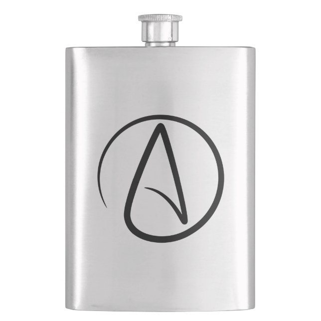 Flasque Symbole de l'athéisme - Signe athée (devant)