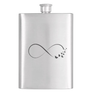 Flasque Symbole de papillon d'infini