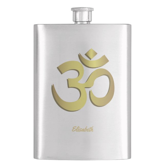 Flasque Symbole de yoga de l'OM (Aum) Namaste (devant)