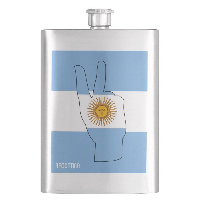 Flasque SYMBOLE Drapeau Argentine Victoire Patriotique (devant)