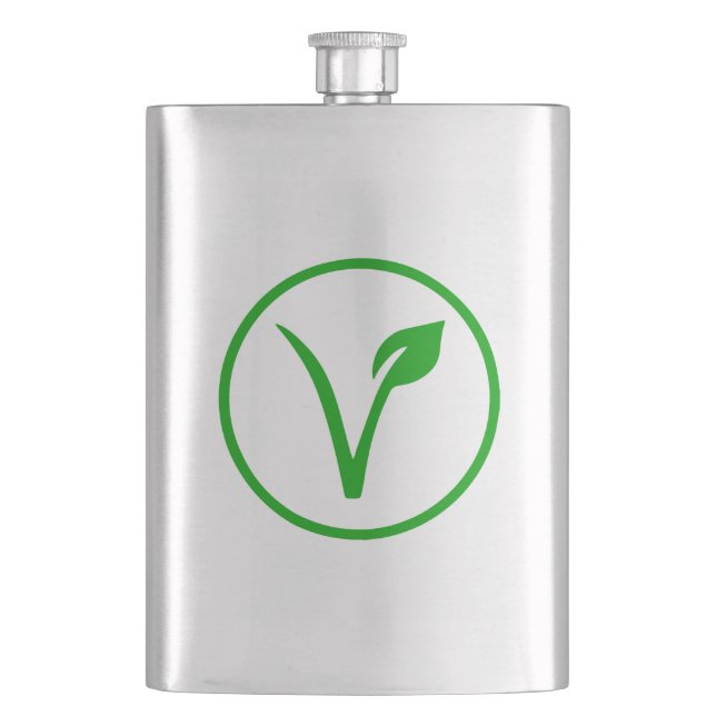 Flasque Symbole Végétalien Végétarien Végétalisme Droits d (devant)