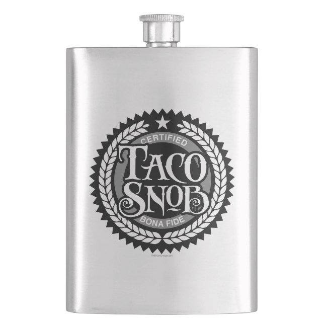 Flasque Taco Snob - amant amusant du taco (devant)