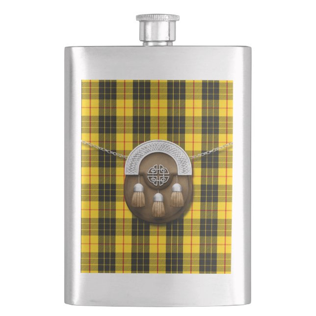 Flasque Tartan et escarcelle de MacLeod de clan (devant)