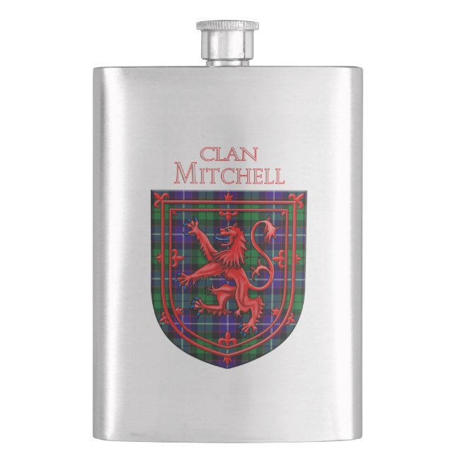 Flasque Tartan Mitchell écossais Lion Rampant (devant)
